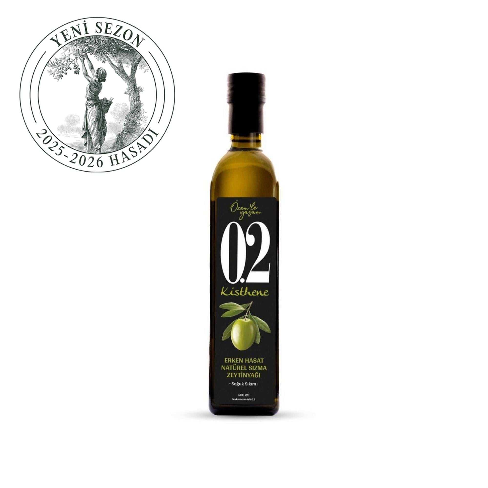 Kisthene 02 Erken Hasat Natürel Sızma Zeytinyağı 500 ml | Özem'le