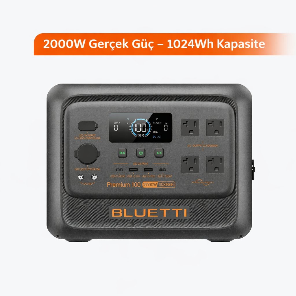 Bluetti Premium 100 V2 1024Wh 2000W Taşınabilir Güç Kaynağı