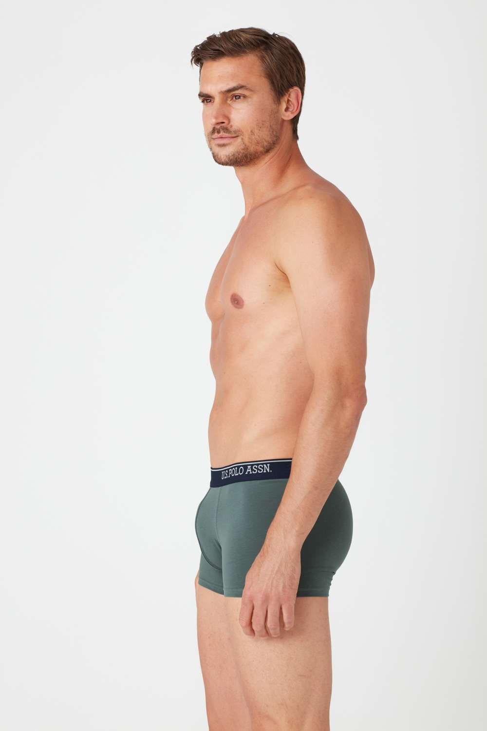 U.S. Polo Assn. Erkek Haki Tekli Boxer | Modcollection.com.tr