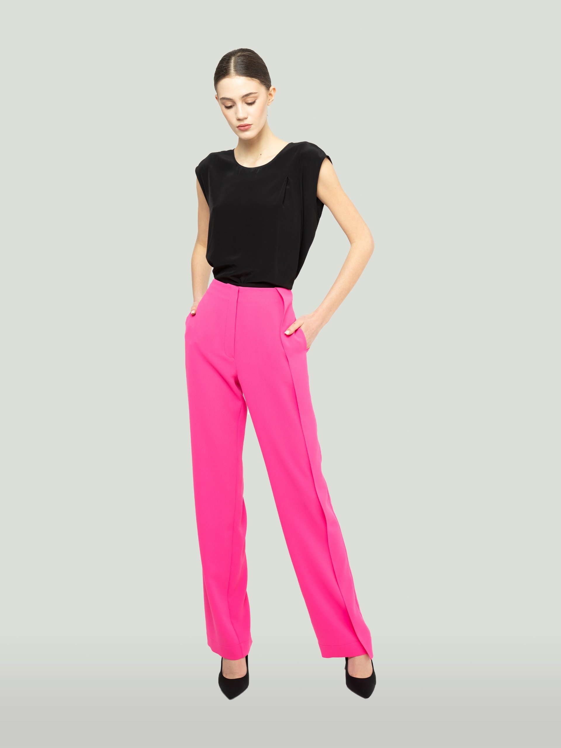 Detailed Pink Trousers | BAQA