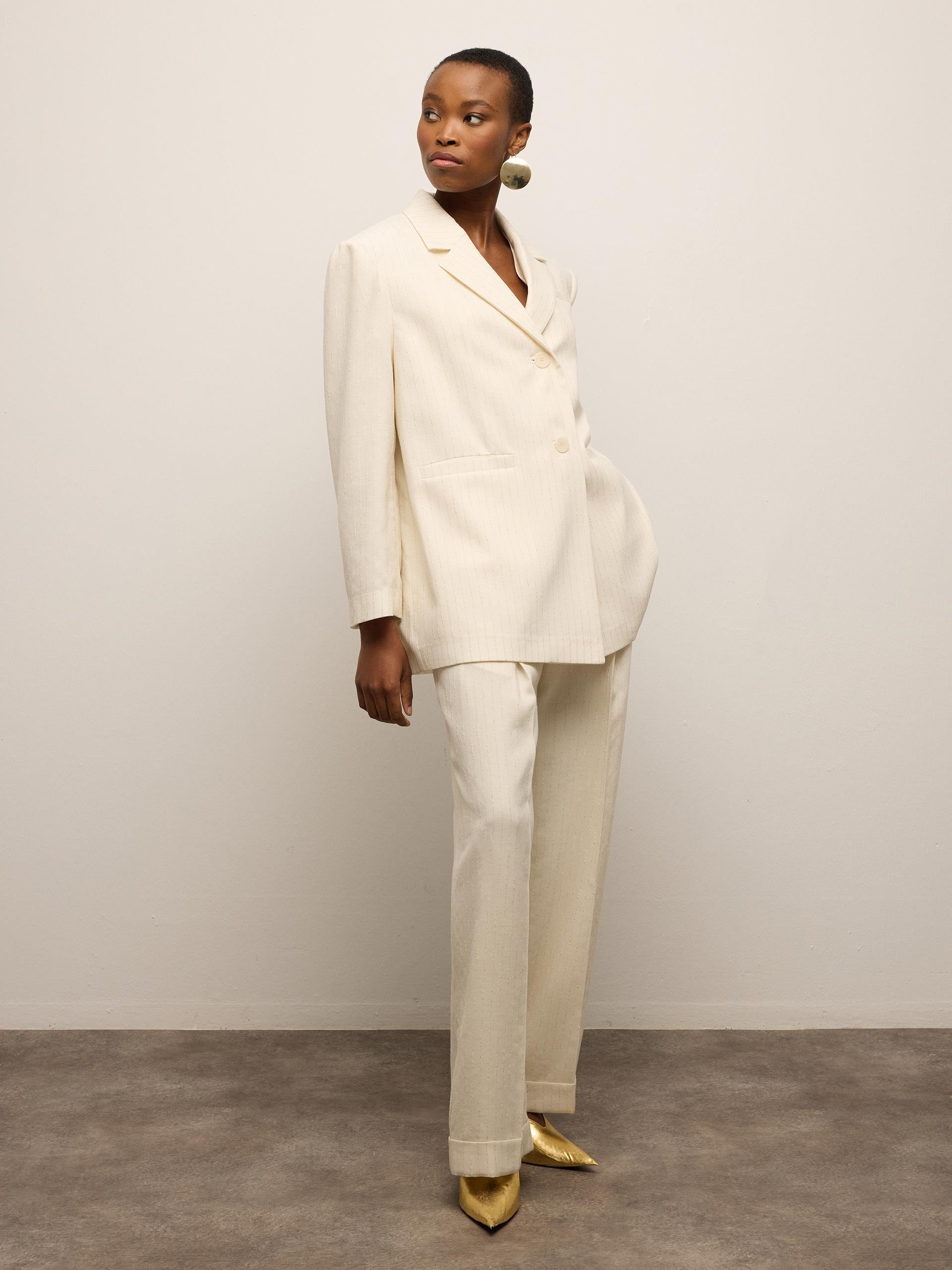 Pleat detail trousers best sale