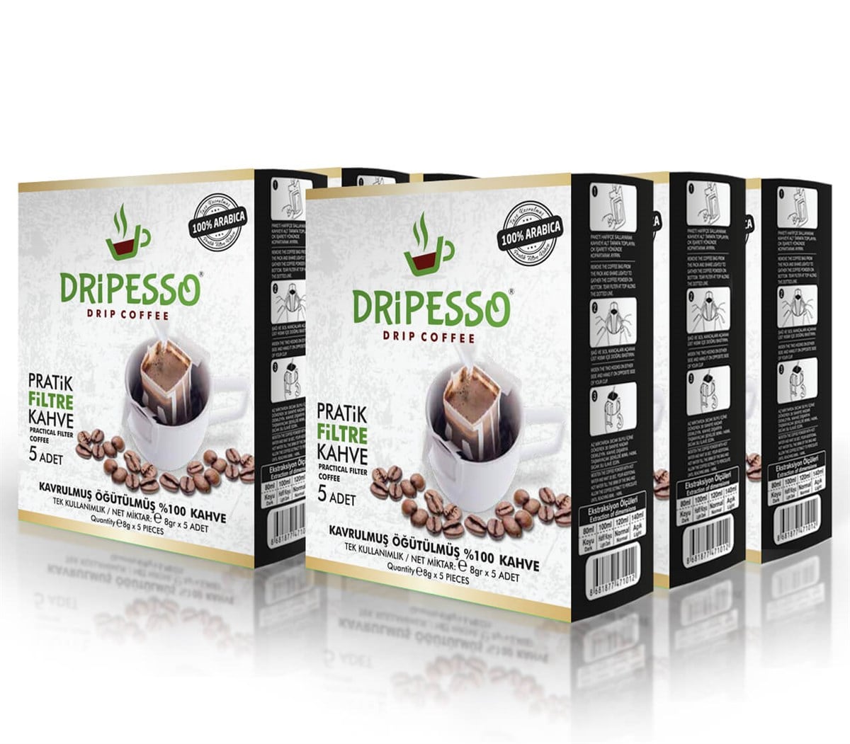 Dripesso Pratik Filtre Kahve 100'lü Paket
