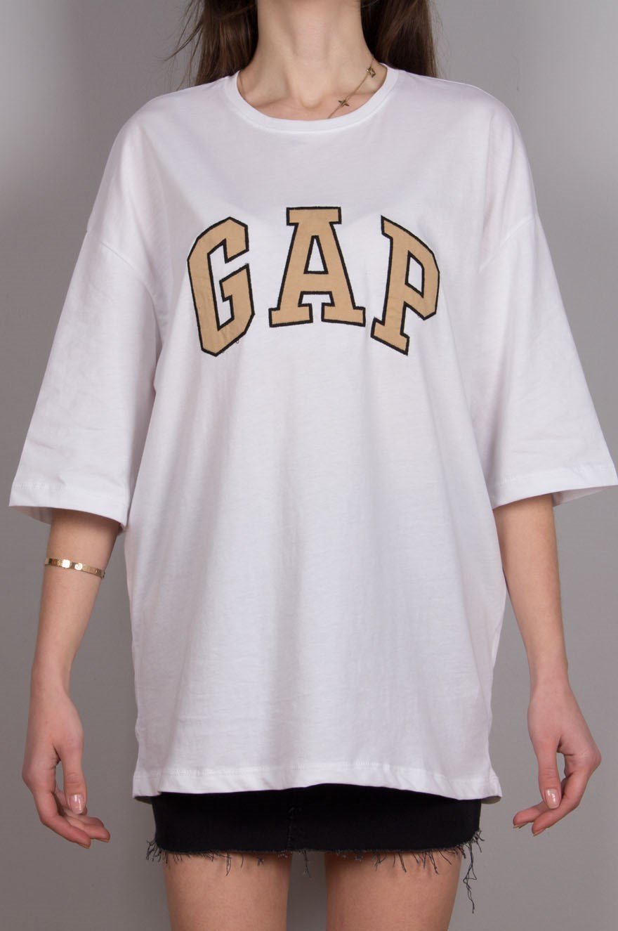 Gap Nakış T-shirt Beyaz