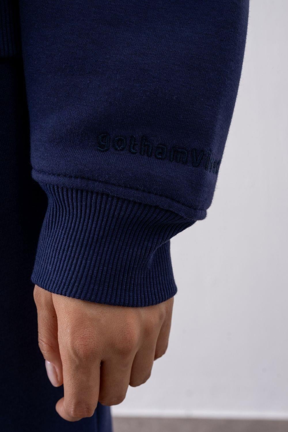 Kadın Oversize Lacivert Sweatshirt | Gotham Vibes