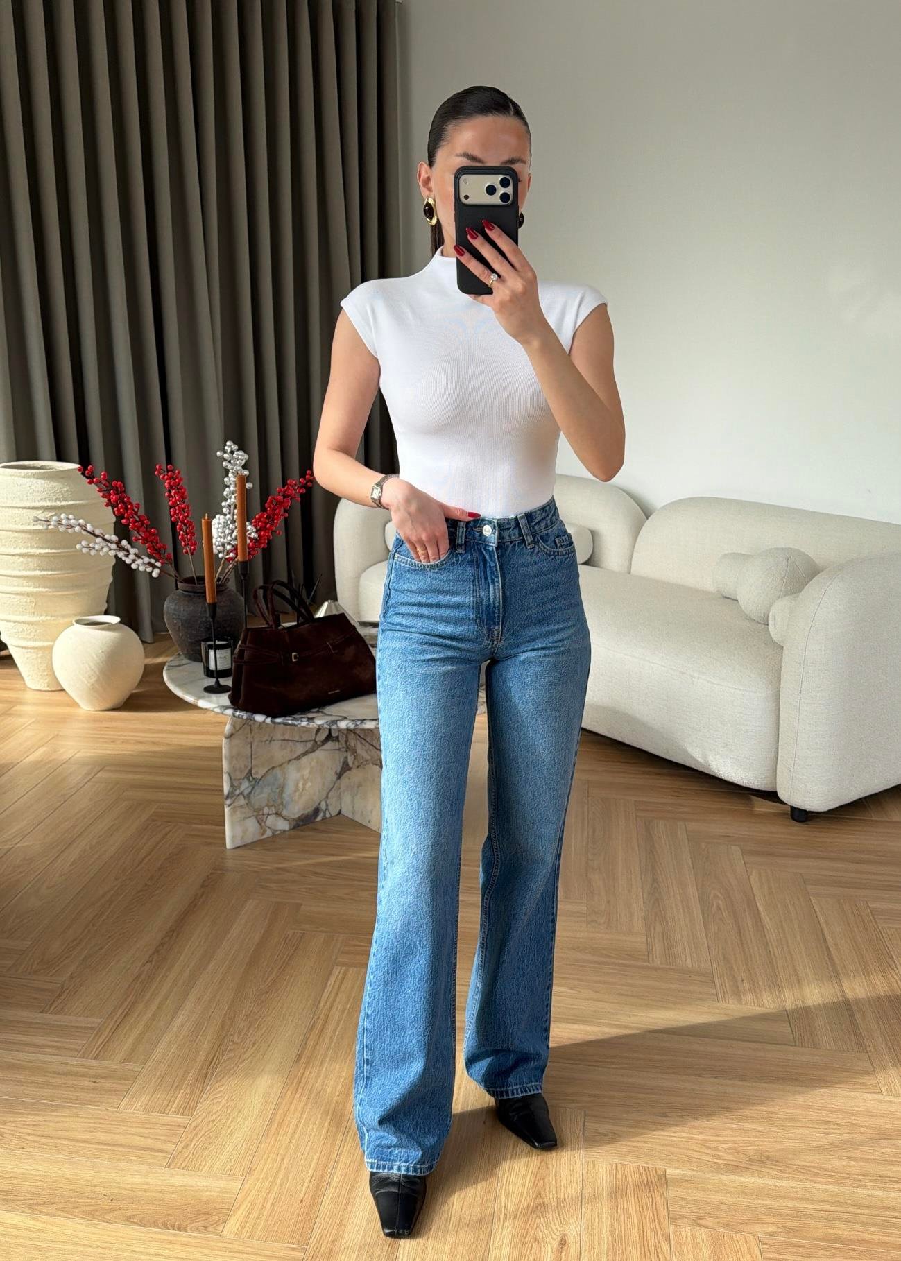 Monoza Düz Paça Jean MAVİ