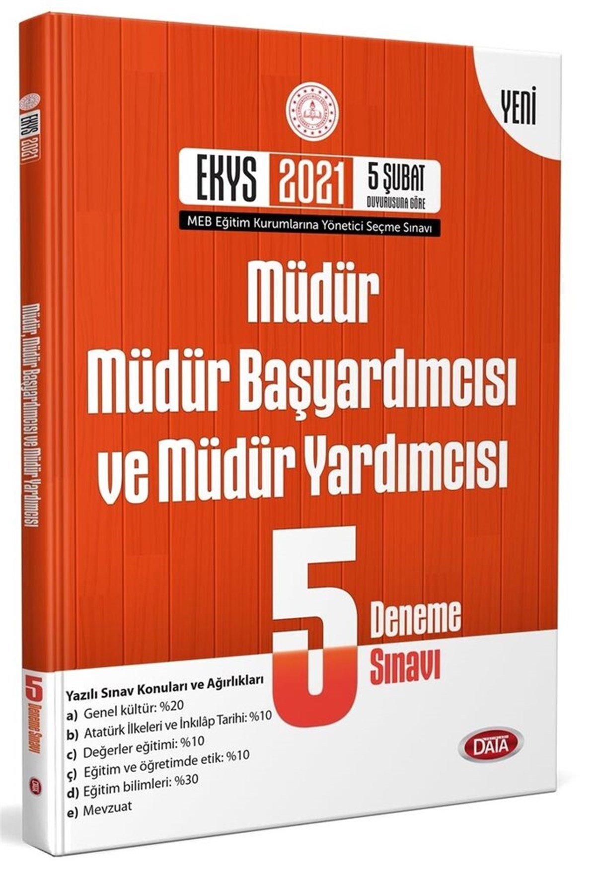 Data Yayınları 2024 EKYS Müdür ve Müdür Yardımcılığı 5 Deneme Sınavı -  Kelepir Kitap