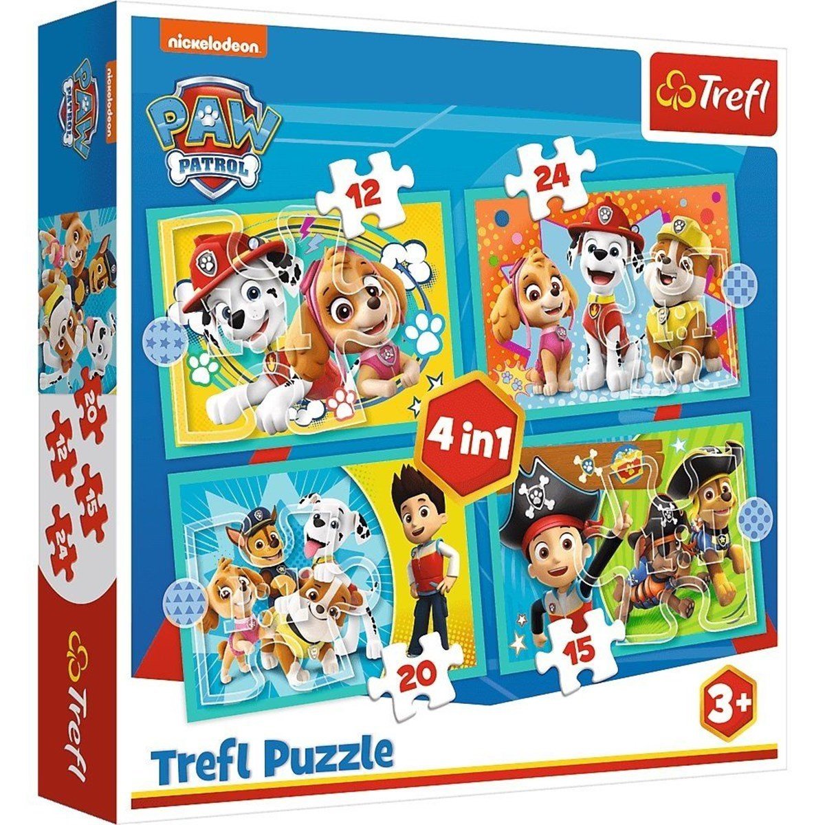 Trefl Puzzle Happy Paw Patrol Team / Vıacom Paw Patrol 4'lü 35+48+54+70  Parça Yapboz - Kelepir Kitap
