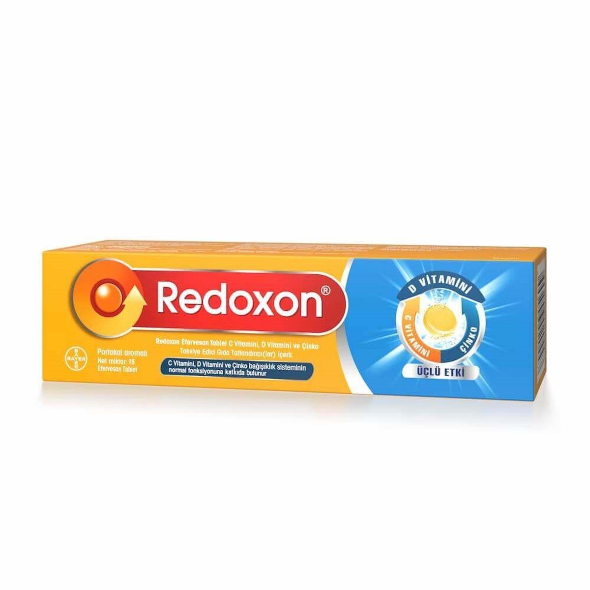 Redoxon 3'lü Etki Efervesan 15 Tablet | Vitamin Dolabı