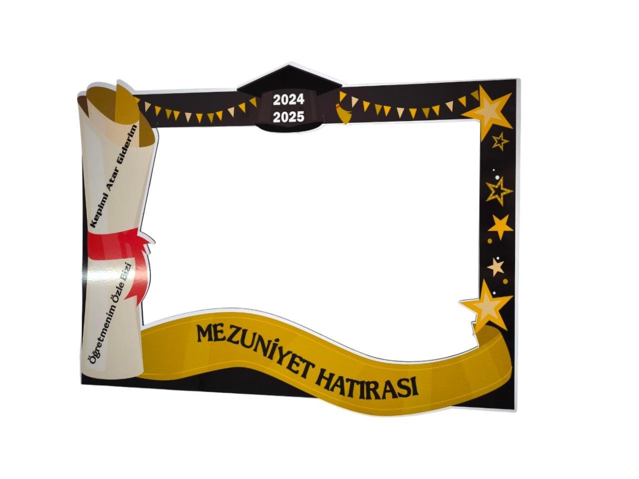 Okulekspres MDF Mezuniyet Fotoğraf Çerçevesi (53x70) – Okul Öncesi ve İlkokul İçin Renkli Hatıra Köşesi Mezuniyet Hatırası Fotoğraf Çerçevesi – Eğlenceli ve Şık Tasarım Mezuniyet Anılarını Ölümsüzleştir