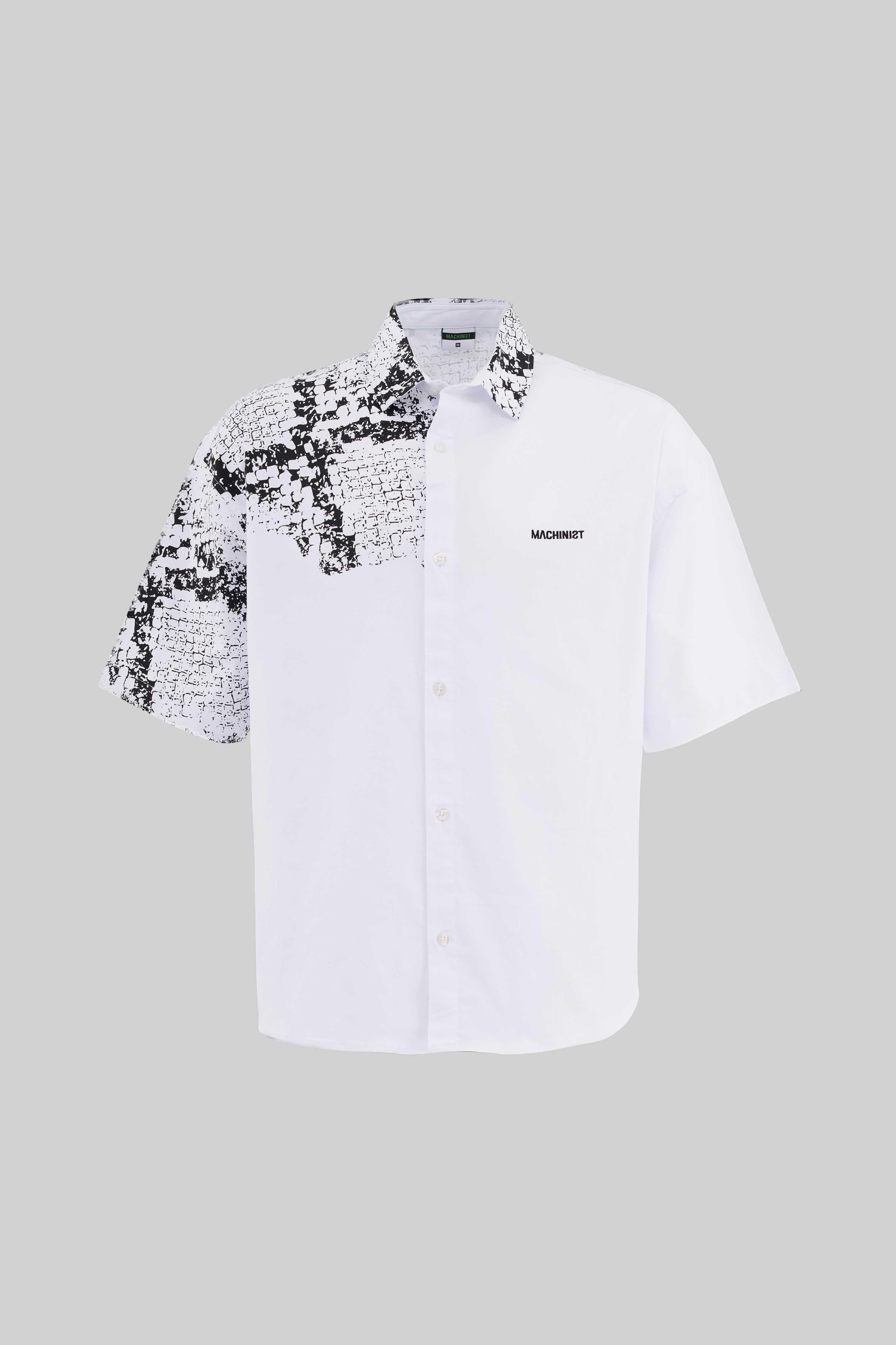 Erkek Animal Printed Beyaz Gömlek