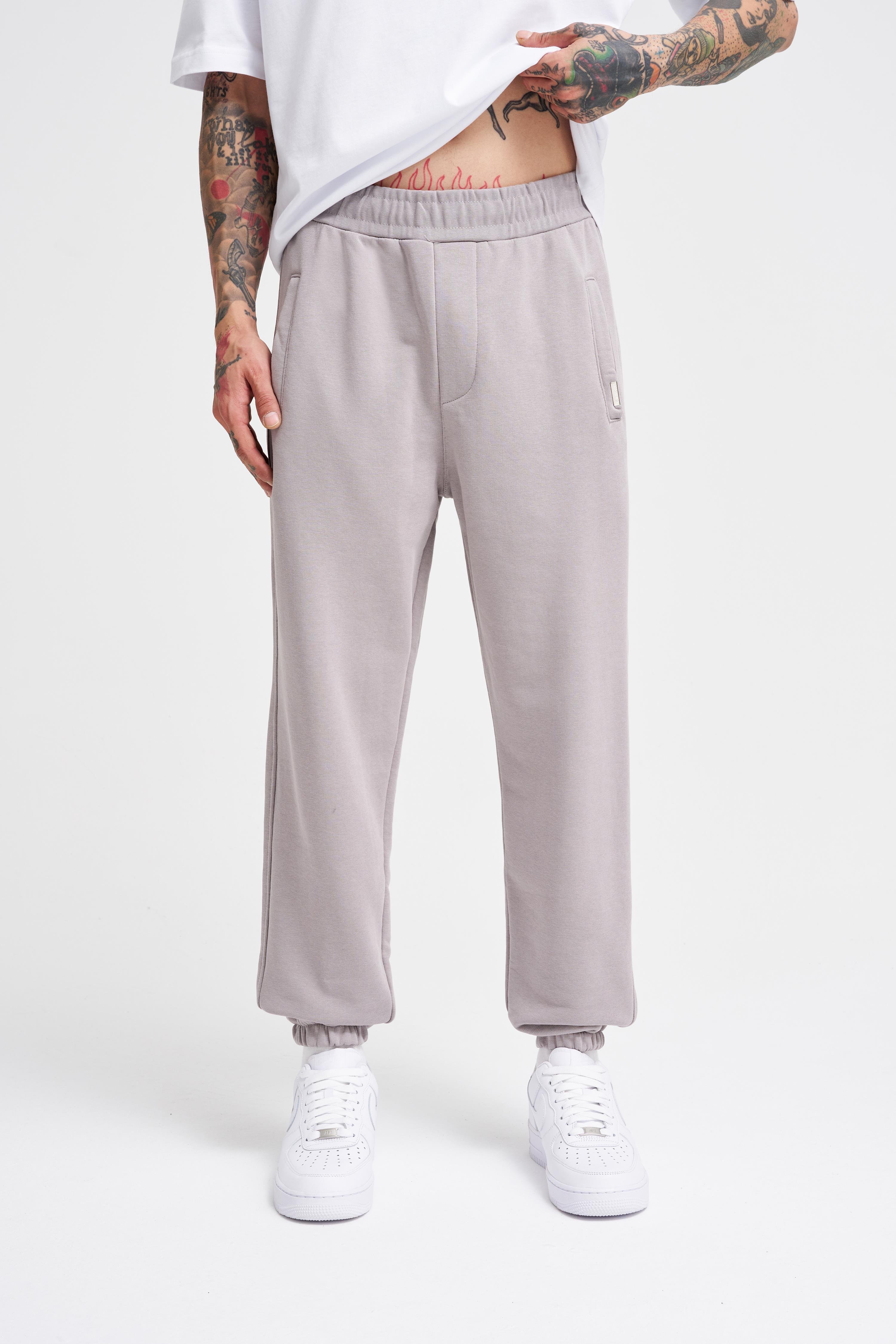 Erkek Basic Jogger Relaxed Gri Eşofman Altı