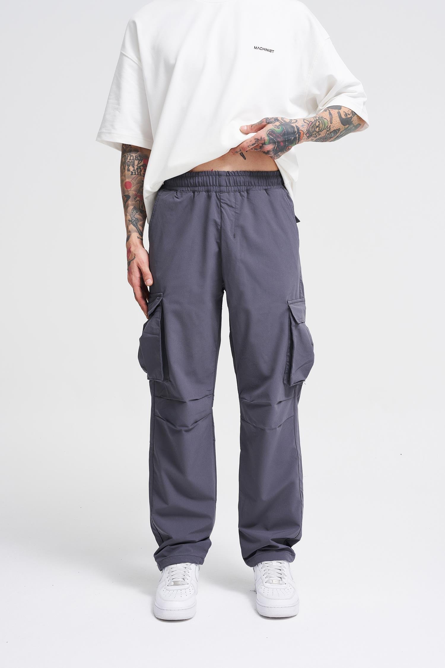 Erkek Paraşüt Pantolon Lıght Gray