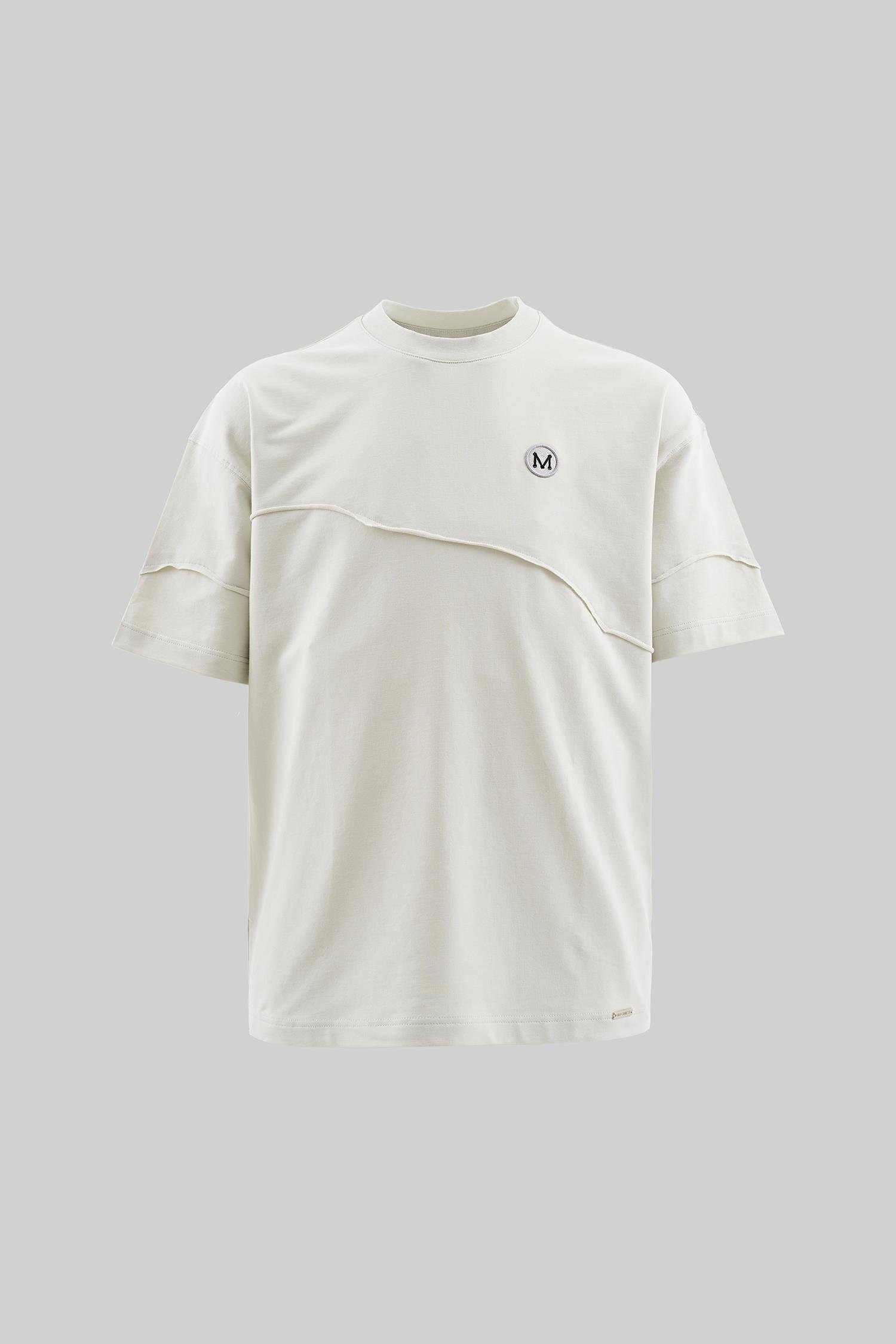 Erkek Technical Embroidered Oversize Uzay Grisi Tişört