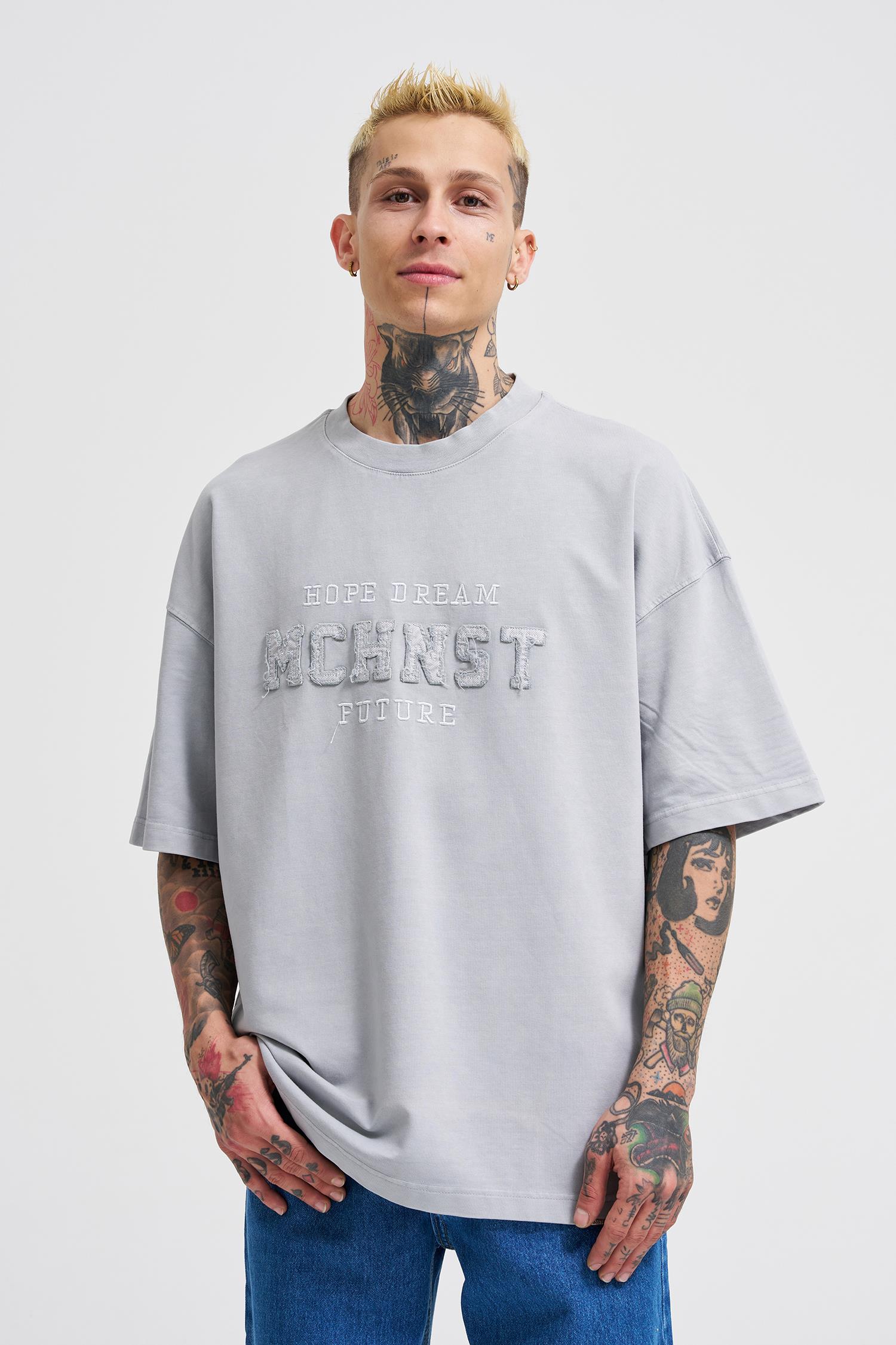 Erkek Hope Dream Baskılı Oversize Ghost Tişört