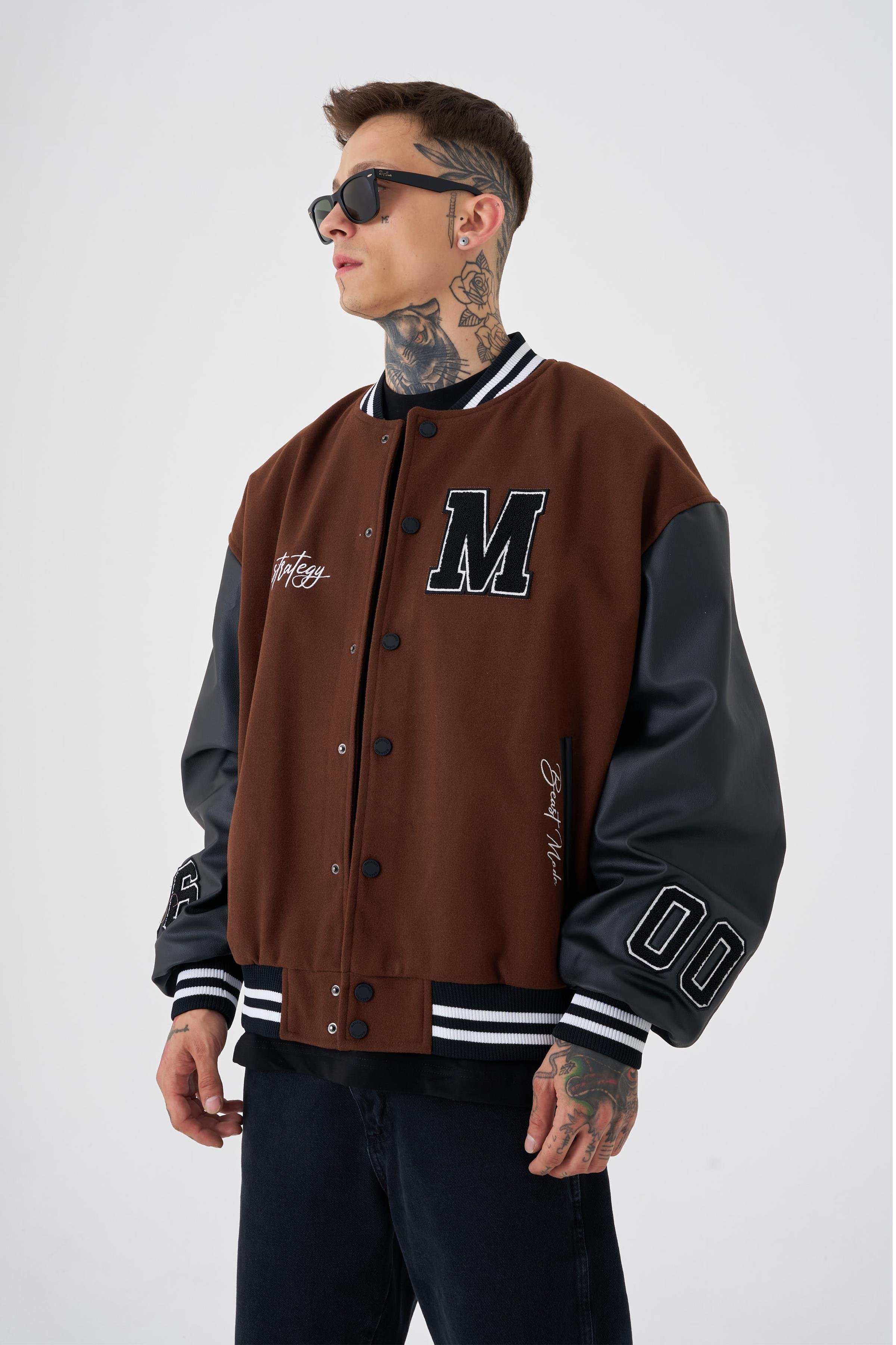 Erkek Wild Hunt Death Oversize Kahve Bomber Ceket Machinist