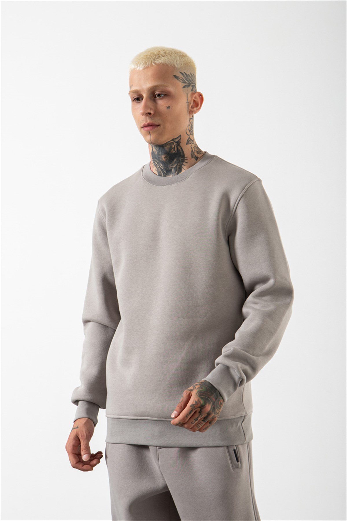 Regular Basic Sweatshirt Ice Grey