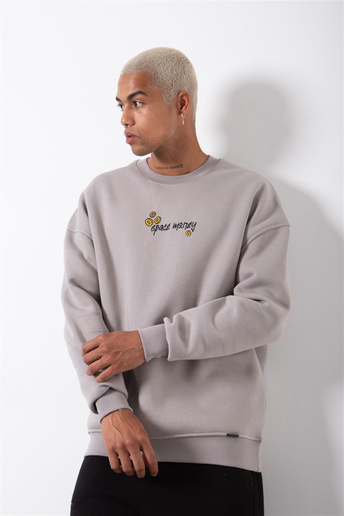 Grey top money jumper
