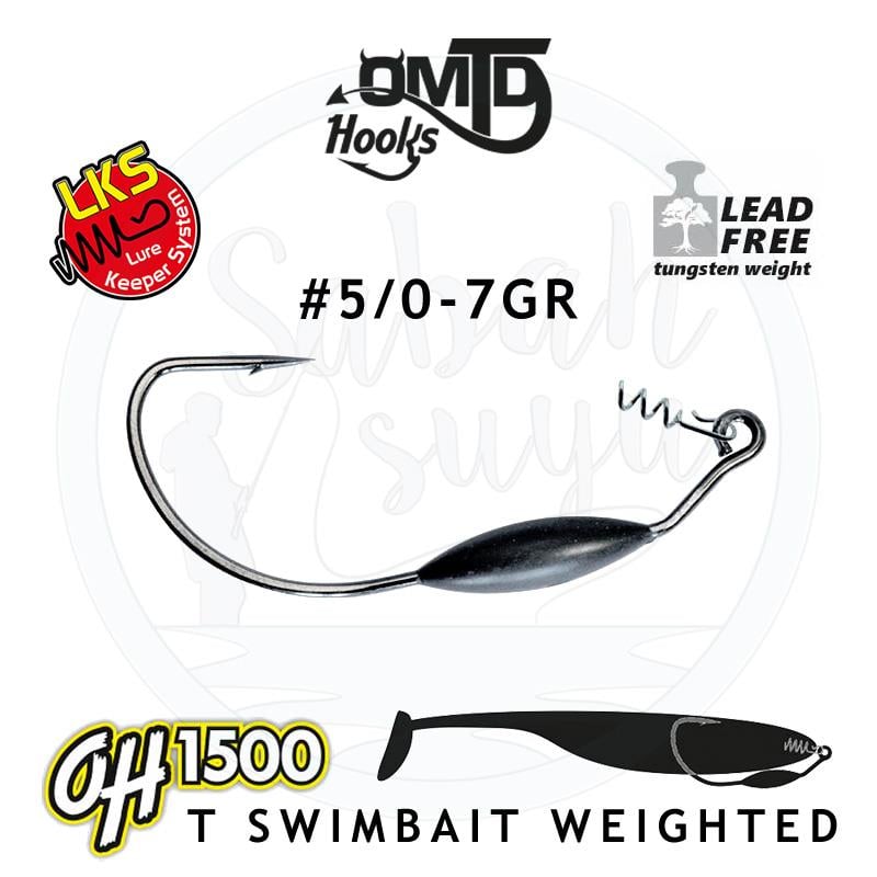 OMTD OH1500 Weighted Swimbait Hooks 7g 5/0