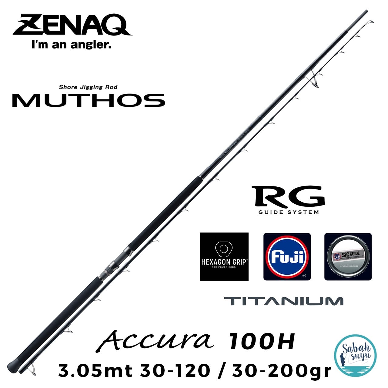 Zenaq Defi Muthos Accura 100H (RG) 305cm 30-120 / 30-200gr Shore