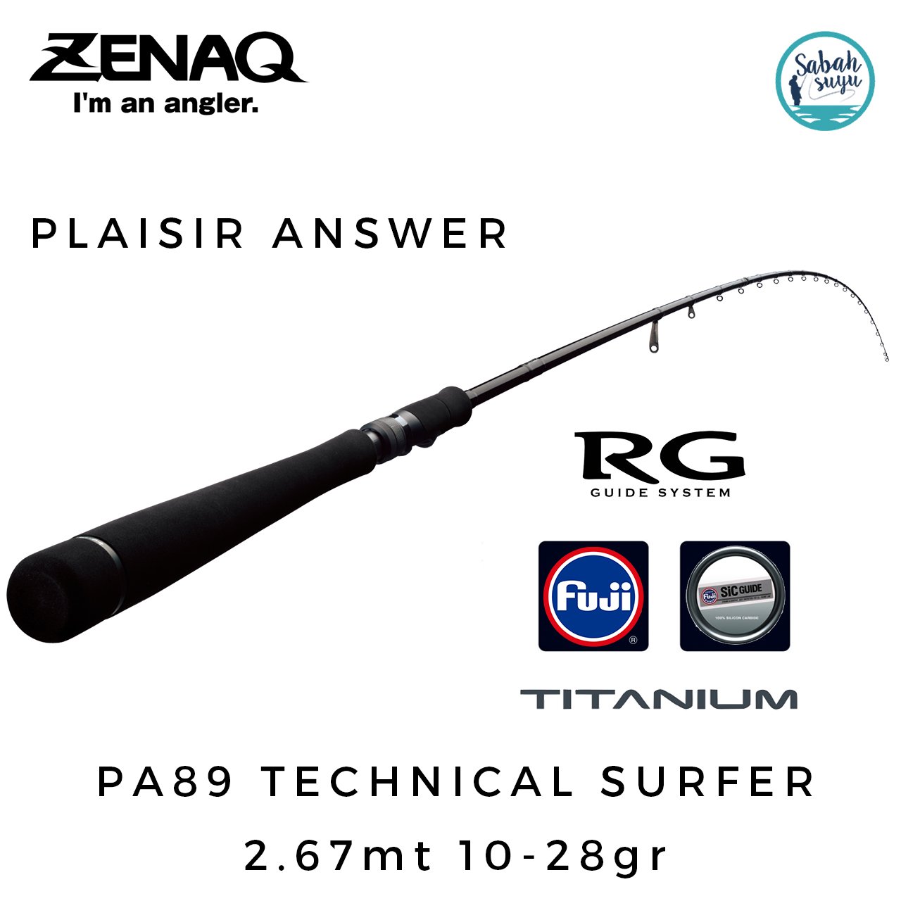 Zenaq Plaisir Answer PA89 Technical Surfer (RG) 267cm 10-28gr Spin