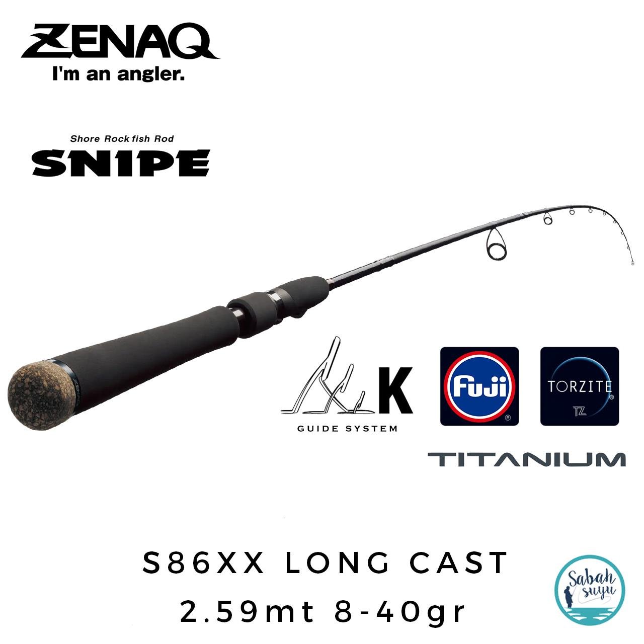送料無料価格 ZENAQ SNIPE S86XX Longcast Kガイド | www.terrazaalmar