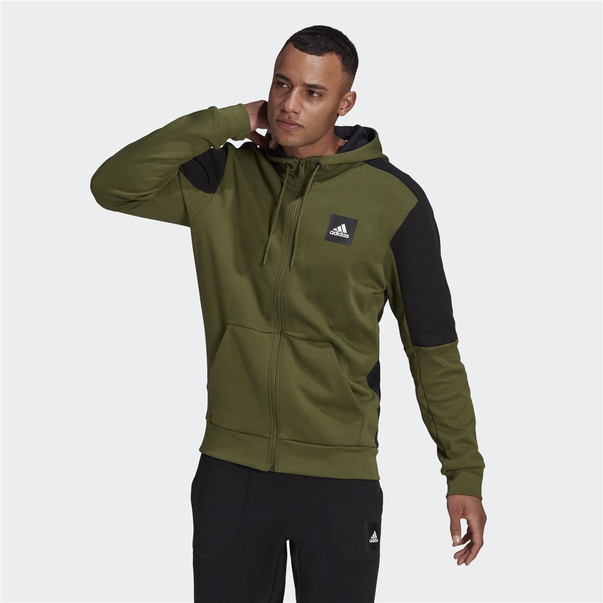 adidas Must Haves Full-Zip Stadium Hoodie Erkek Sweatshirt GM6344