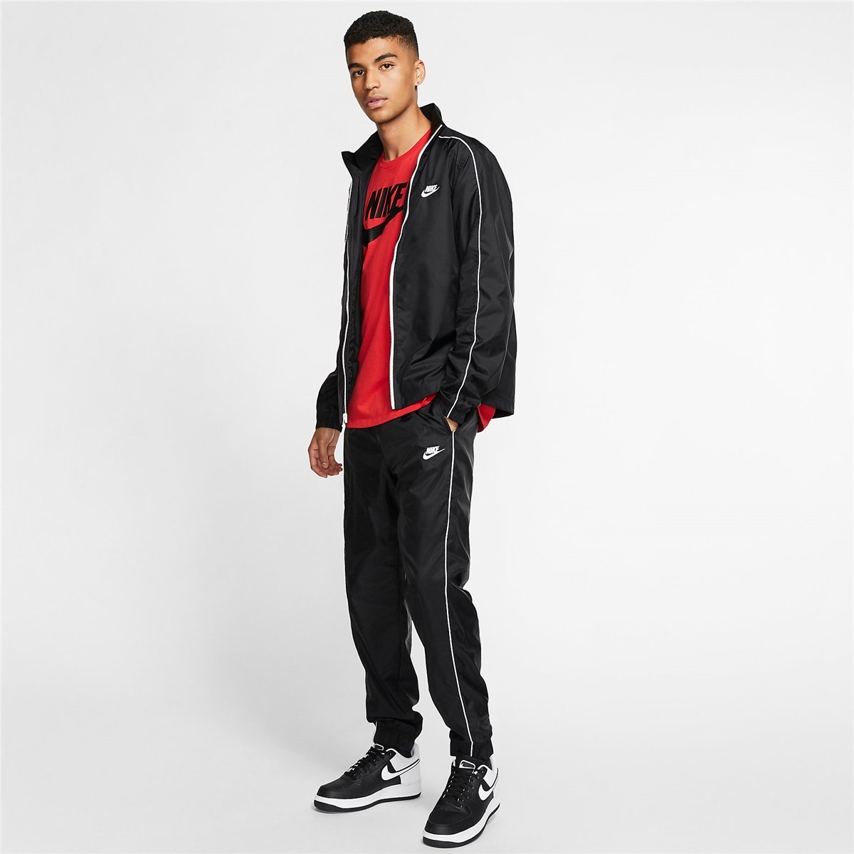 Nike Sportswear Men s Woven Erkek E ofman Tak m BV3030 010 Etichet Sport