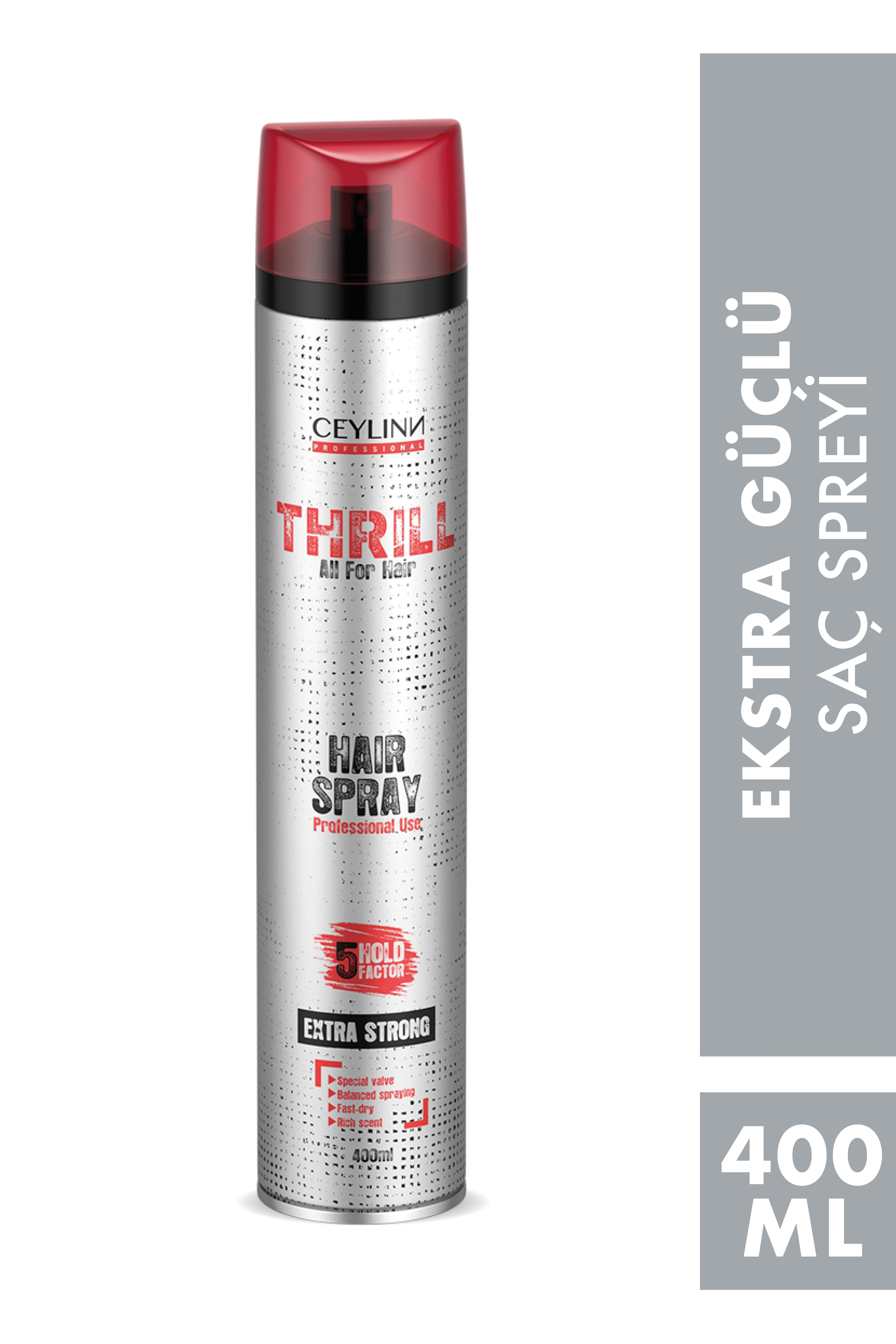 Ceylin Thrill Extra Strong Saç Spreyi 400 ML | Fonex Kozmetik