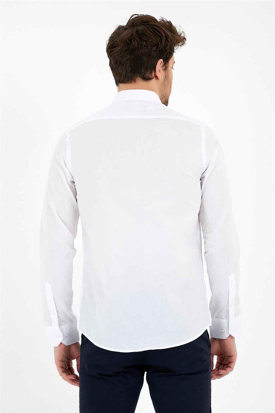 1481 Classic Erkek Gömlek Rodrigo - Beyaz - Klasik uzun kol erkek gömlek