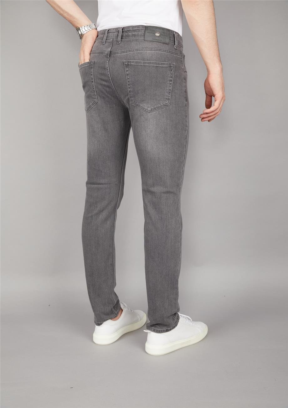 55266-1 Erkek Jean Pantolon - Gri - 55266-1 Erkek Jean Pantolon