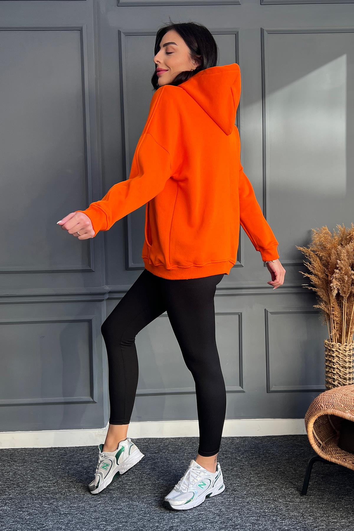 Kad n ardonlu Ku Logolu Sweat Orange