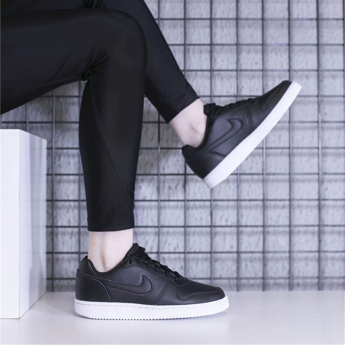 Nike ebernon low siyah discount