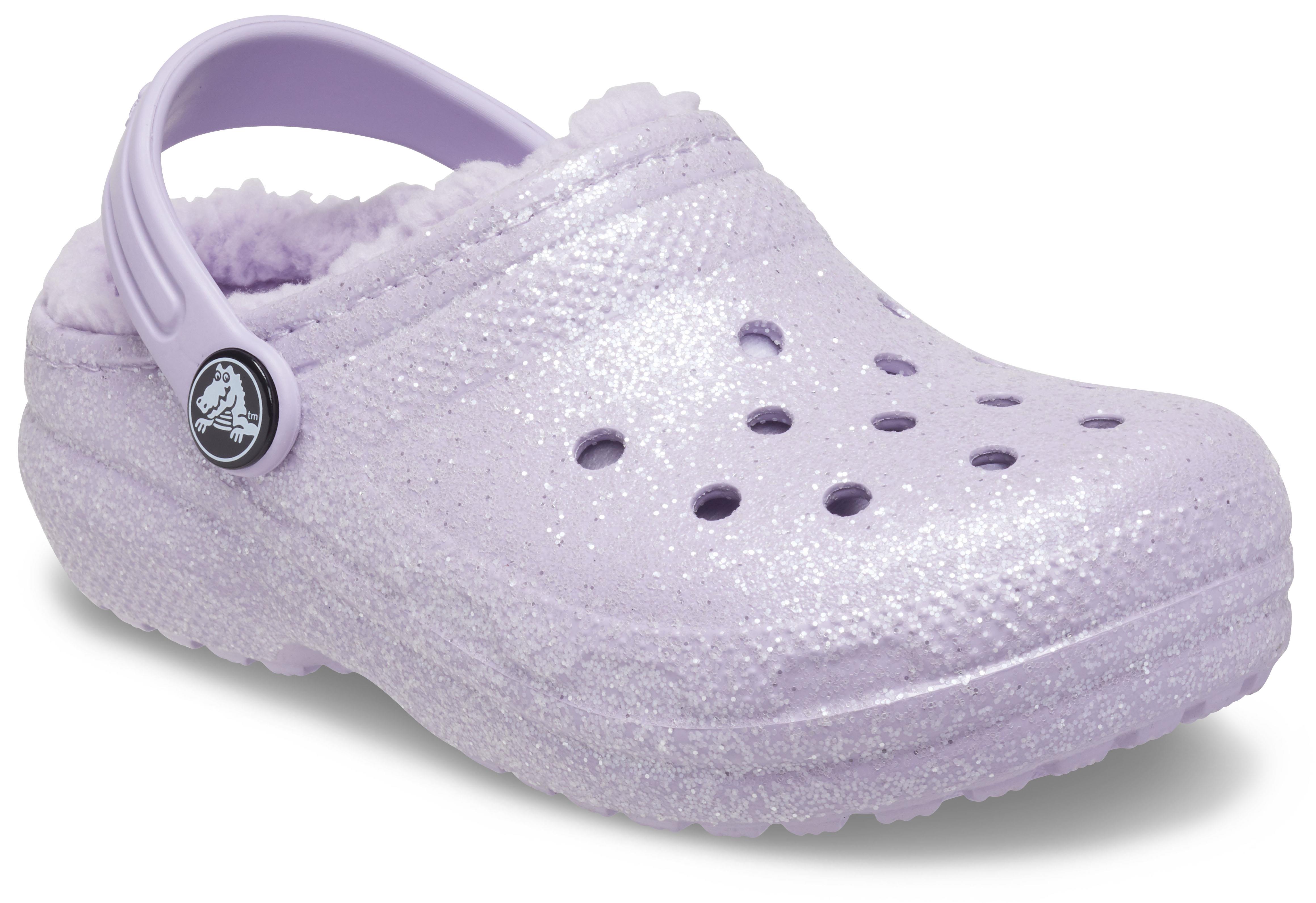 CROCS GLITTER LINED CLOG K LAVENDER
