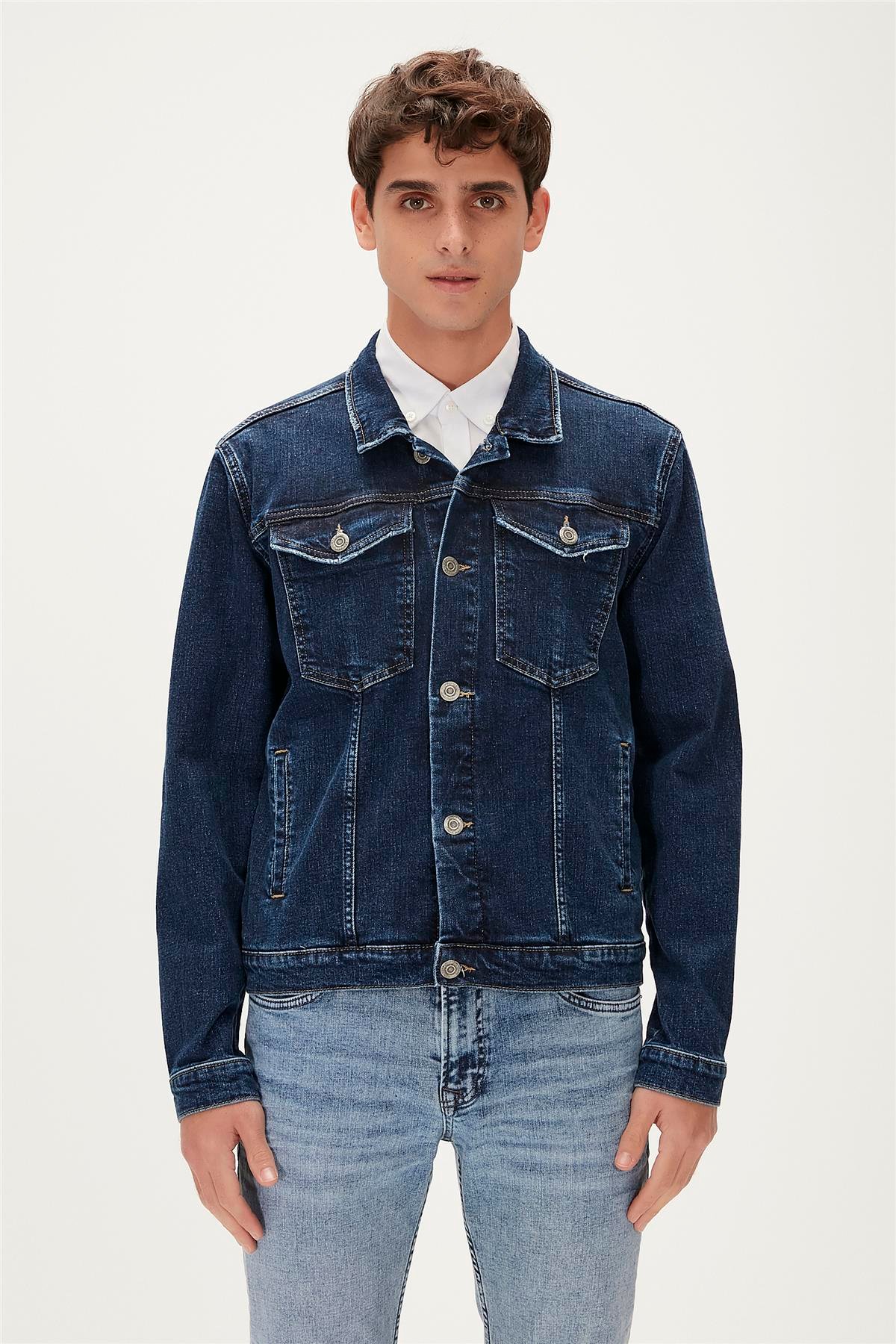 Roy Denim Koyu Mavi Erkek Jacket | BAD BEAR