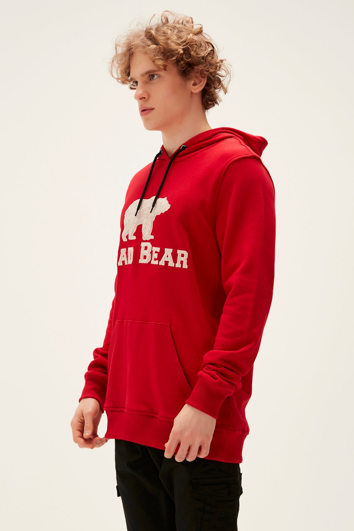 Brand Crimson Red Men's Hoodie | BAD BEAR