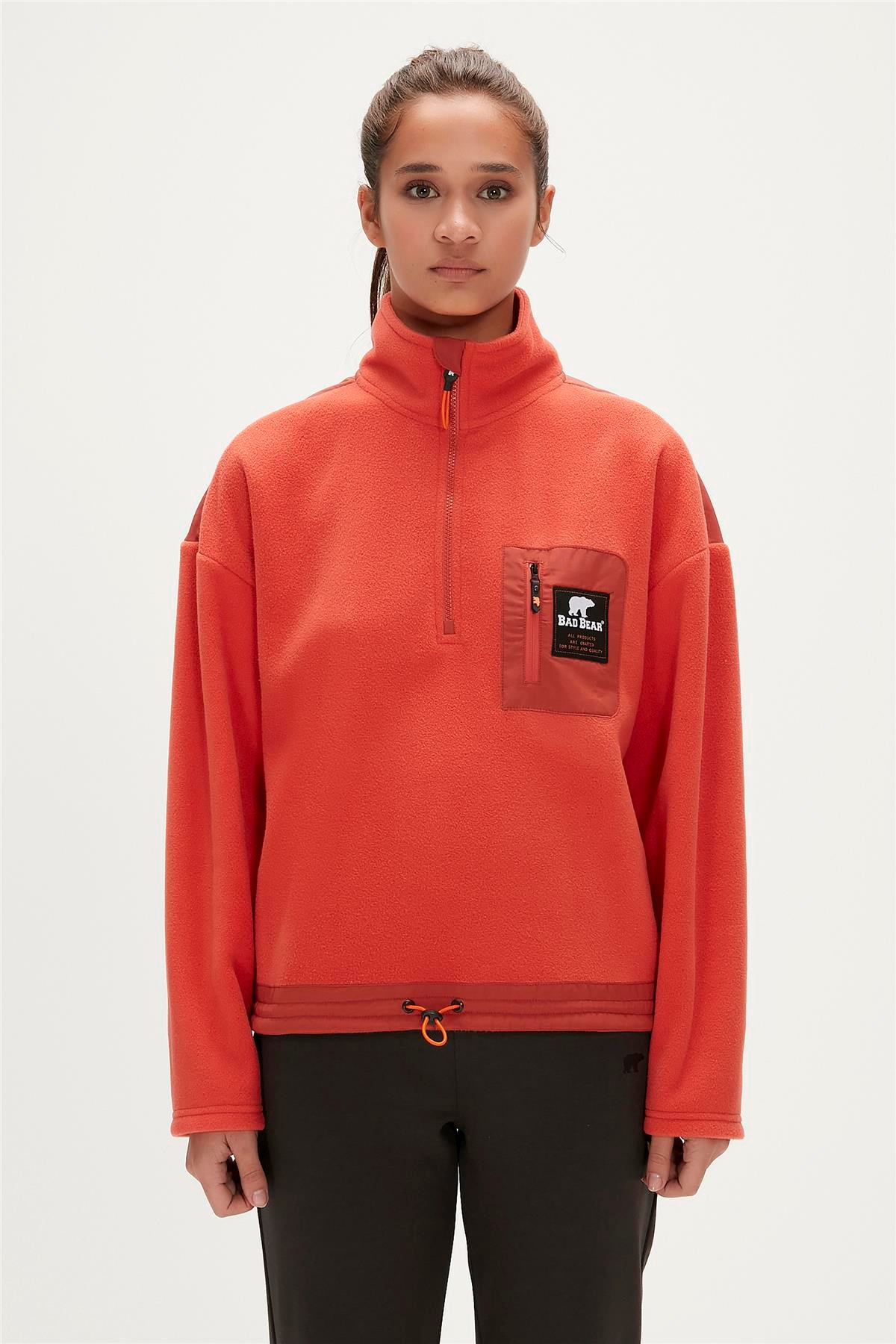 Eva Ginger Women's Half-Zip Polar Sweatshirt | BAD BEAR