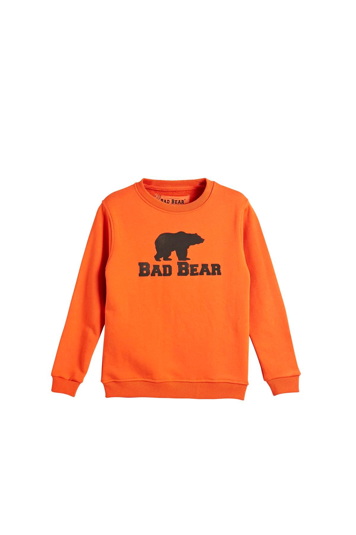 Logo JR Orange Kids Crweneck Sweatshirt BAD BEAR