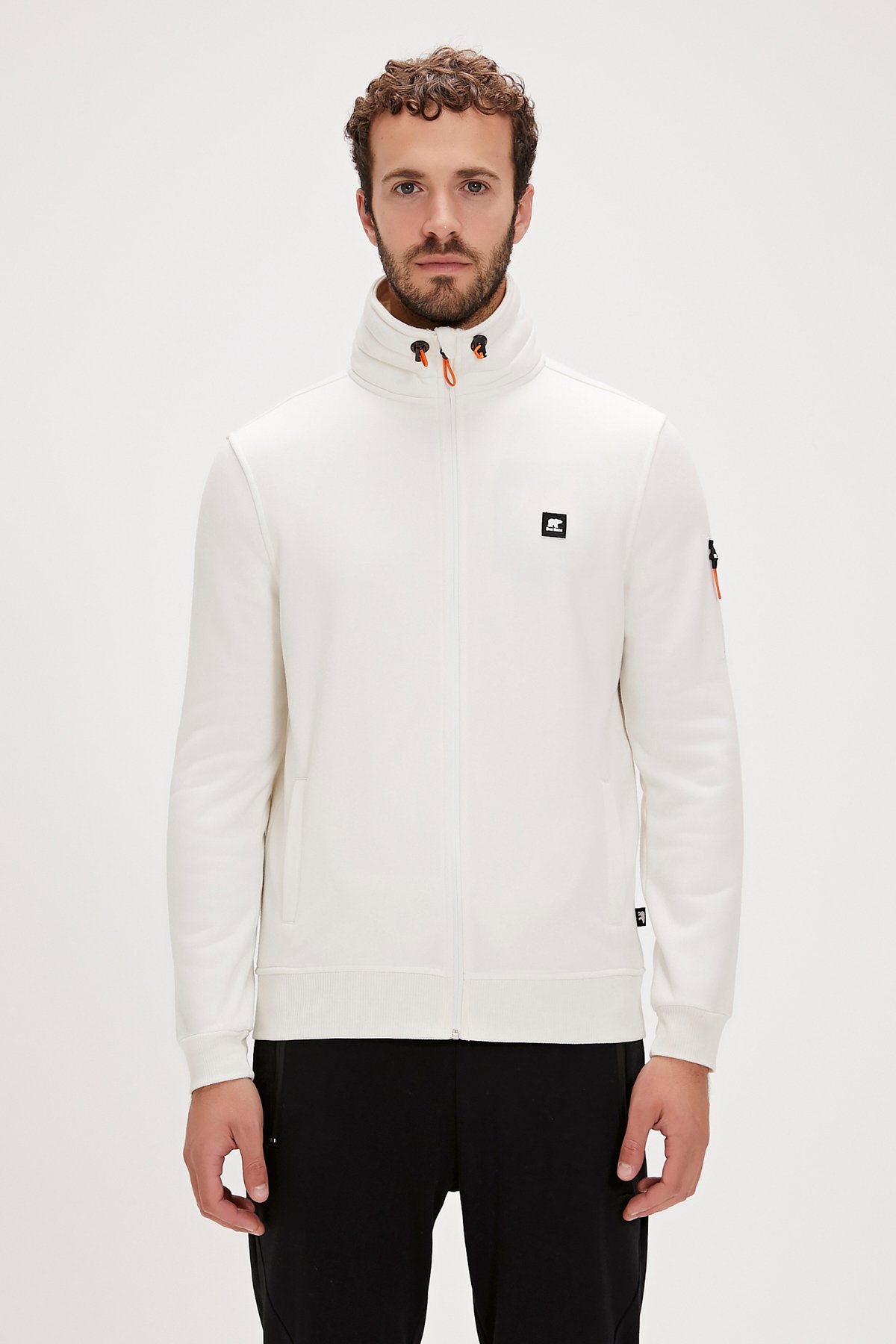 More Bear Full-Zip Marshmallow Men's Sweatshirt | BAD BEAR