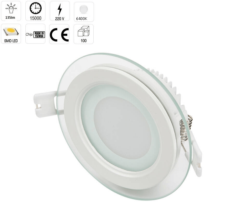 En Uygun Fiyat Garantisiyle CT 5181 Cata 6 W Camlı Led Panel Spot Armatür  Beyaz Işık 6400K şimdi sadece Çimen Elektrik'te