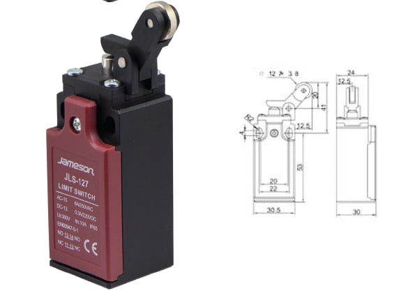 JAMESON JLS 111 Limit Swıtch Açısal Metal Makaralı Tek Yön