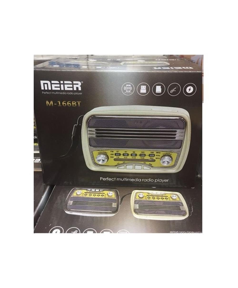 M 166 BT Meier Bluetooth Şarjlı Nostaljik Radyo