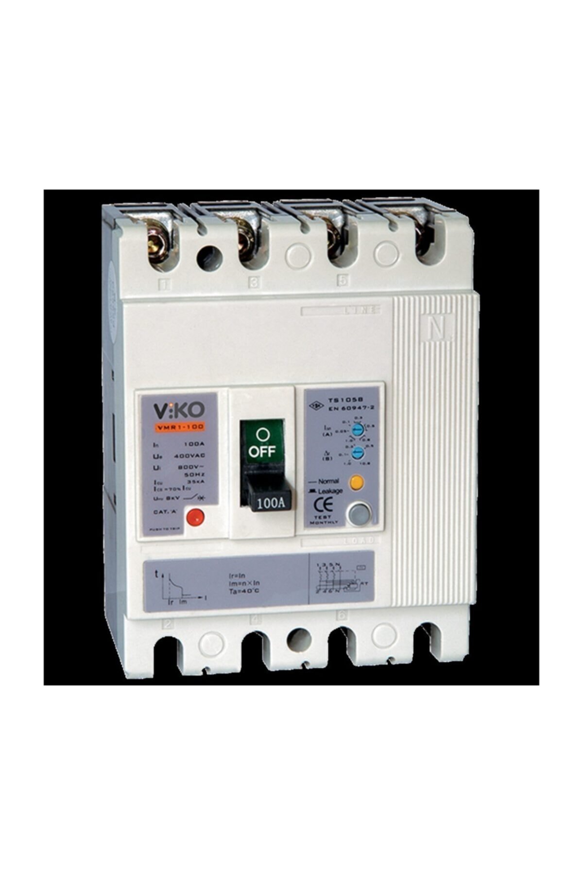 Viko 4x250A 35kA Kompakt Kaçak Akımlı Tip VMR3-250-SN2