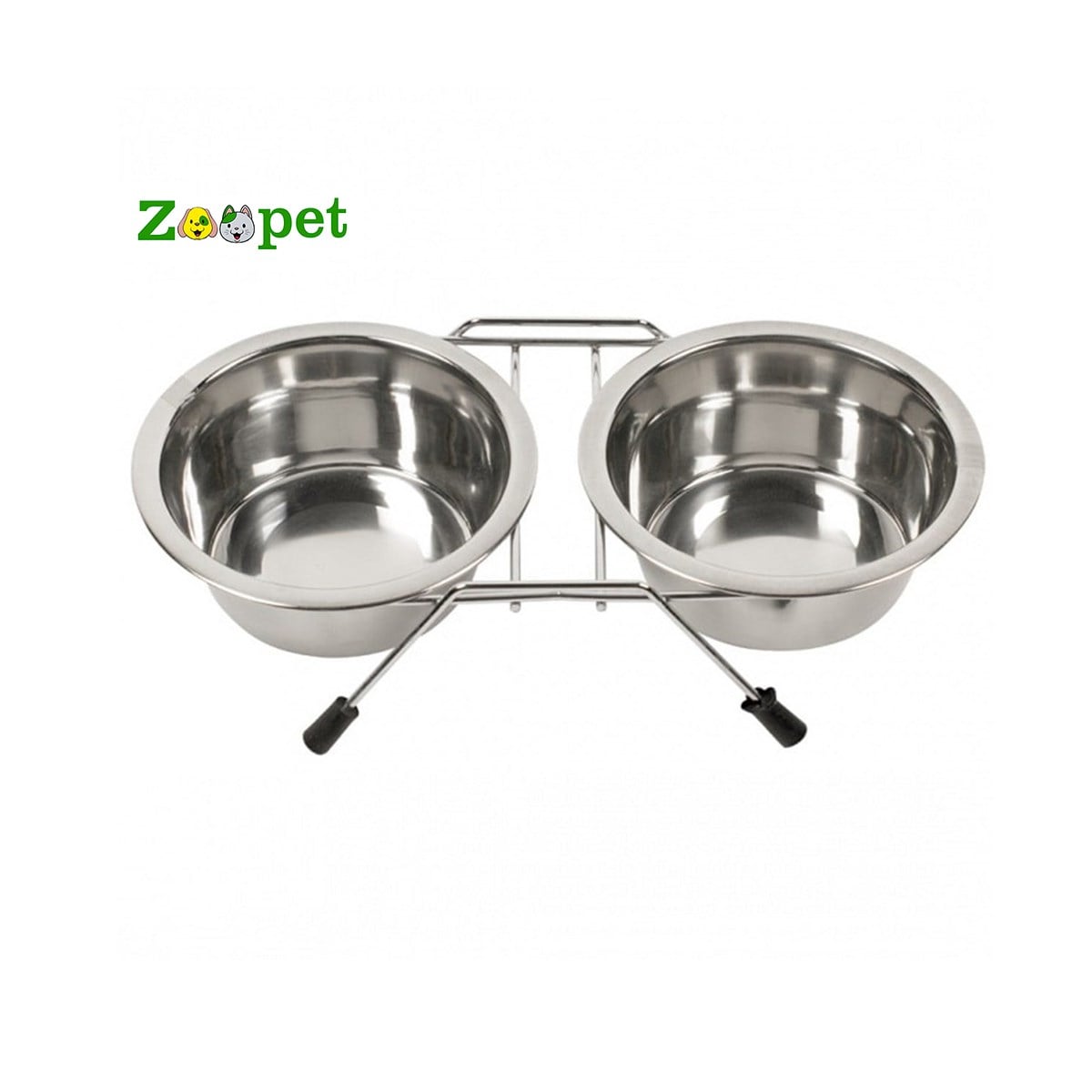 İkili Çelik Mama Kabı 2x13 cm | ZooPet