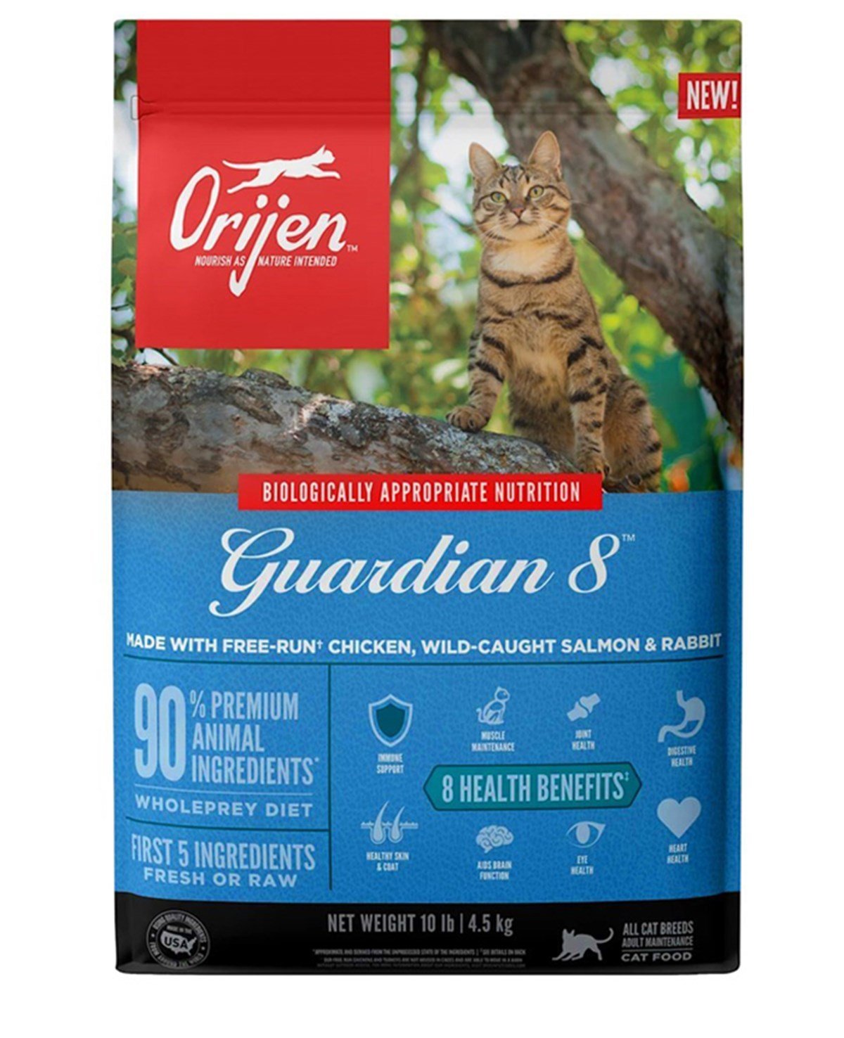 Orijen Guardian 8 Tahılsız Yetişkin Kedi Maması 4.5 Kg | ZooPet