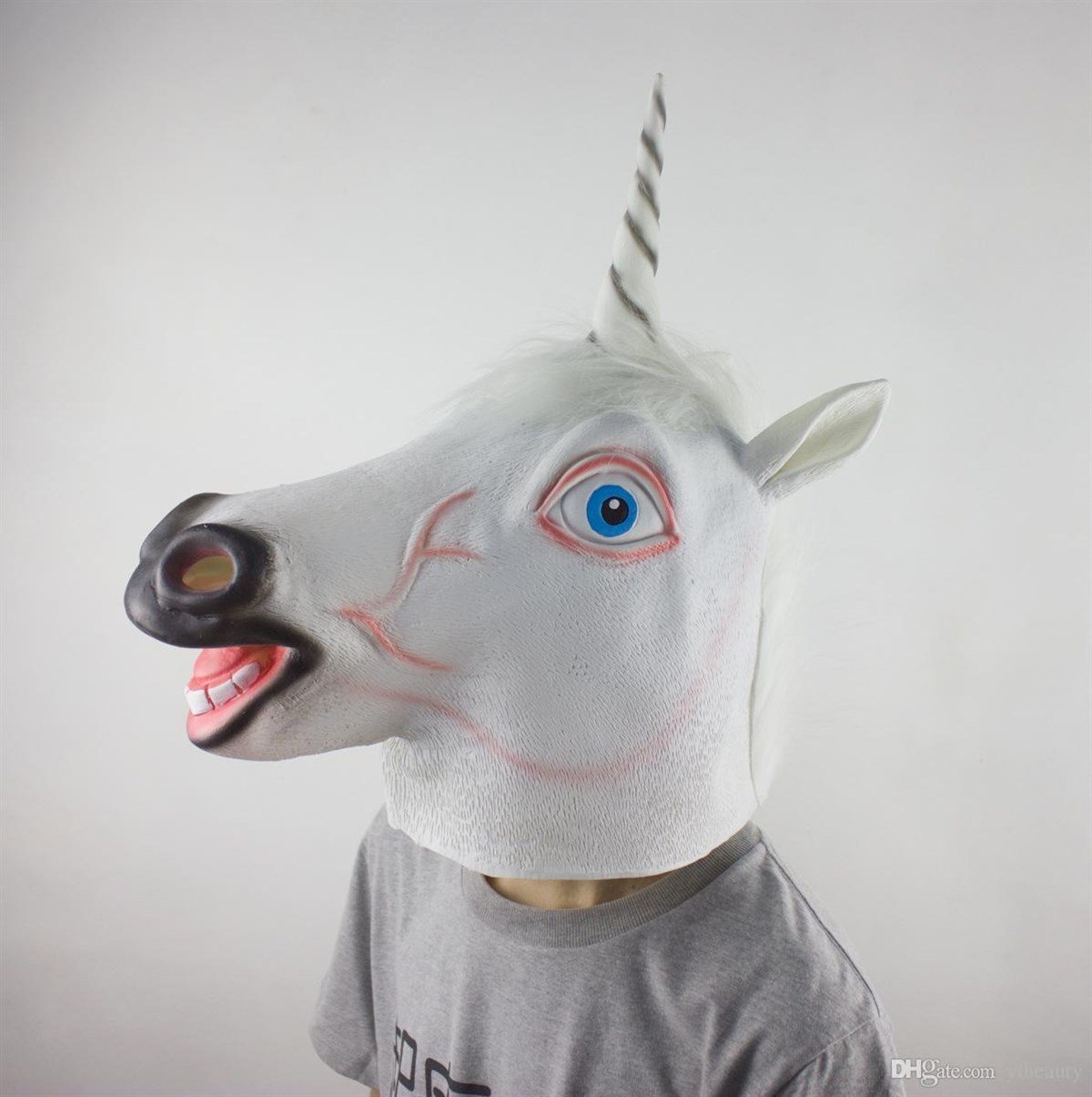 Dans partisi unicorn at kafası maskesi