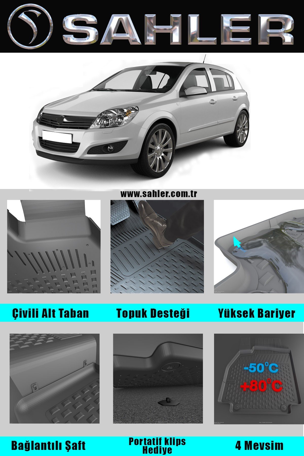 Opel Astra H hatchback 5D 2008 | 3D model