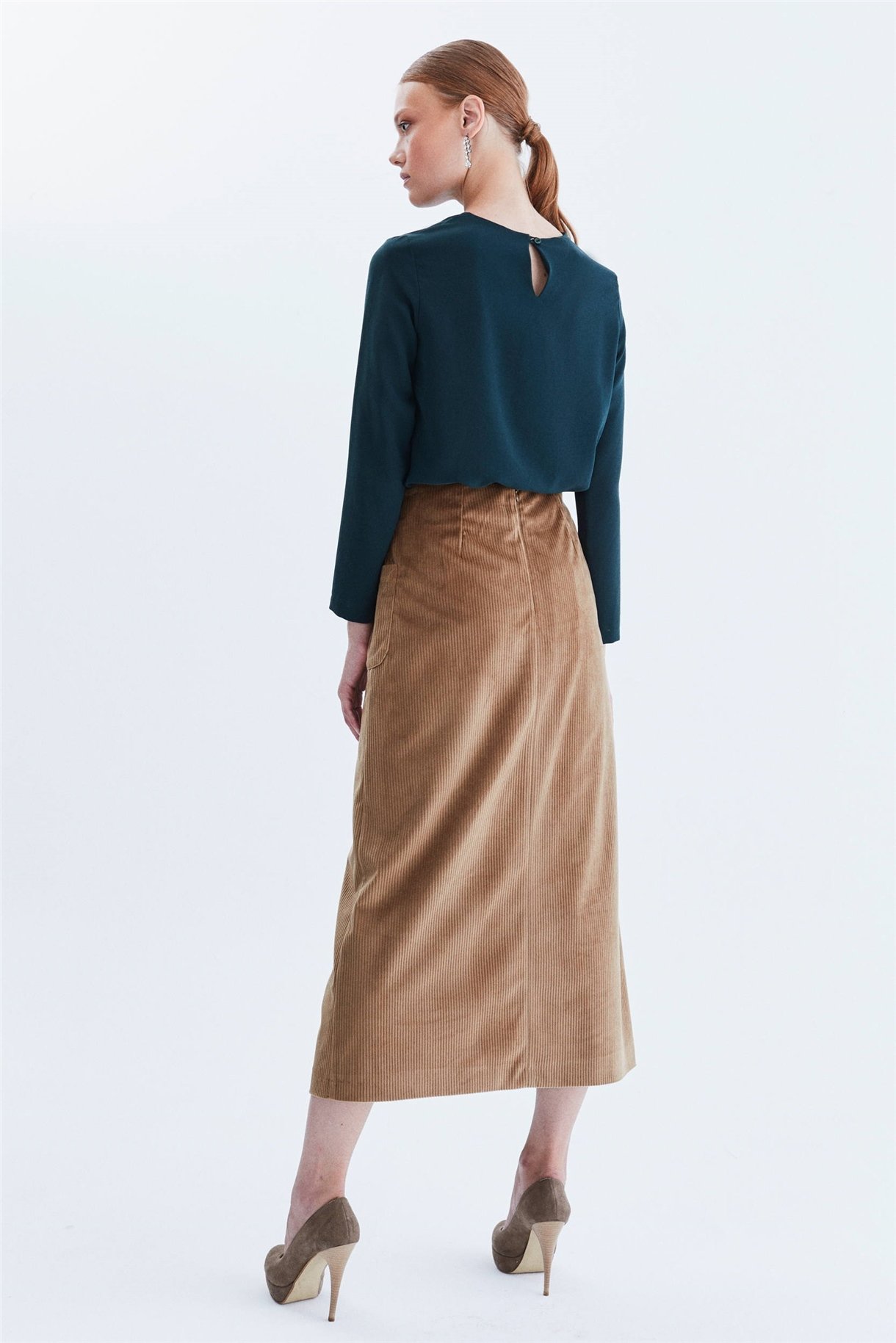 Corded Velvet Skirt