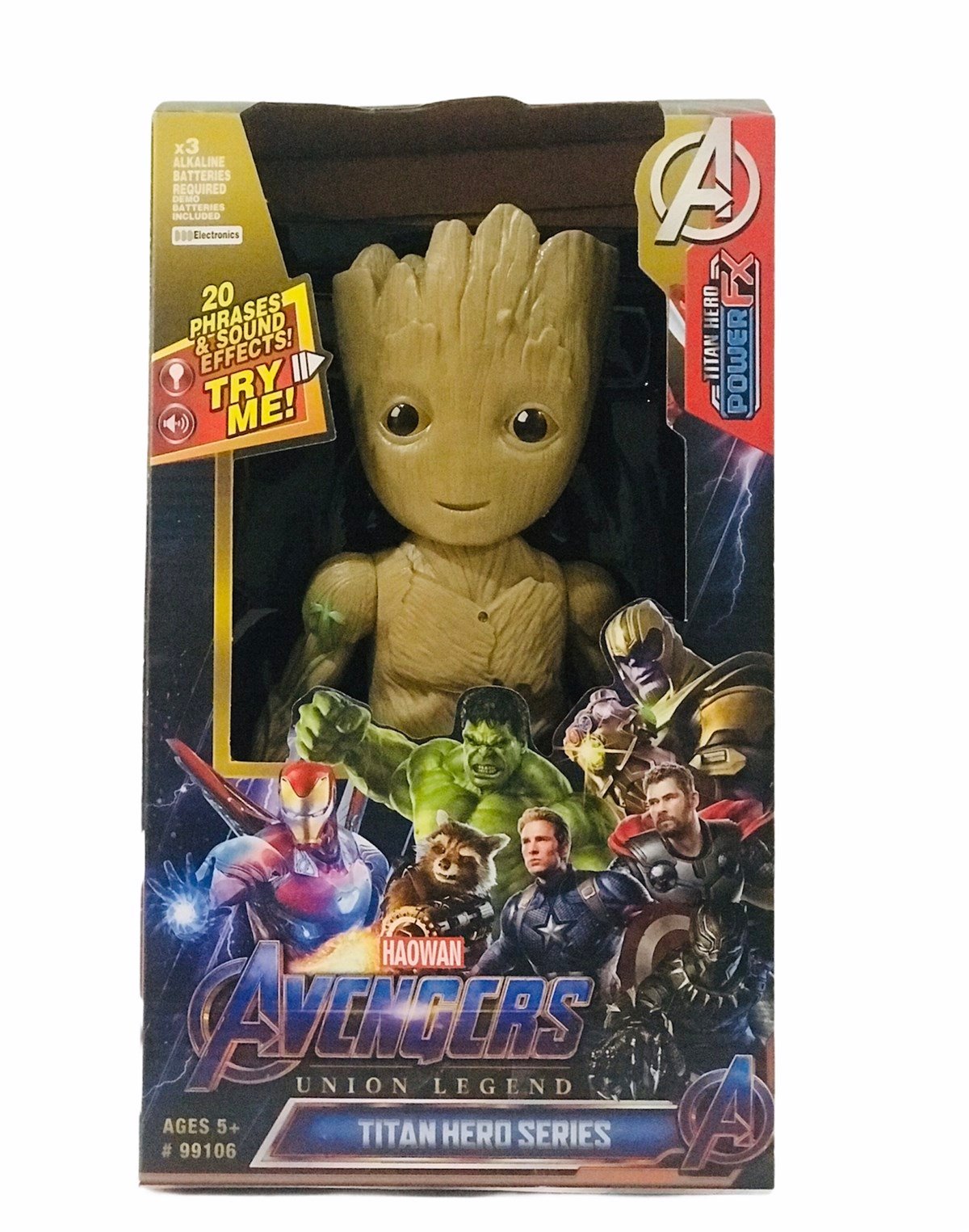 Avengers Süper Kahraman Groot Sesli Figür 30 Cm Oyuncak - Kaptan Oyuncak