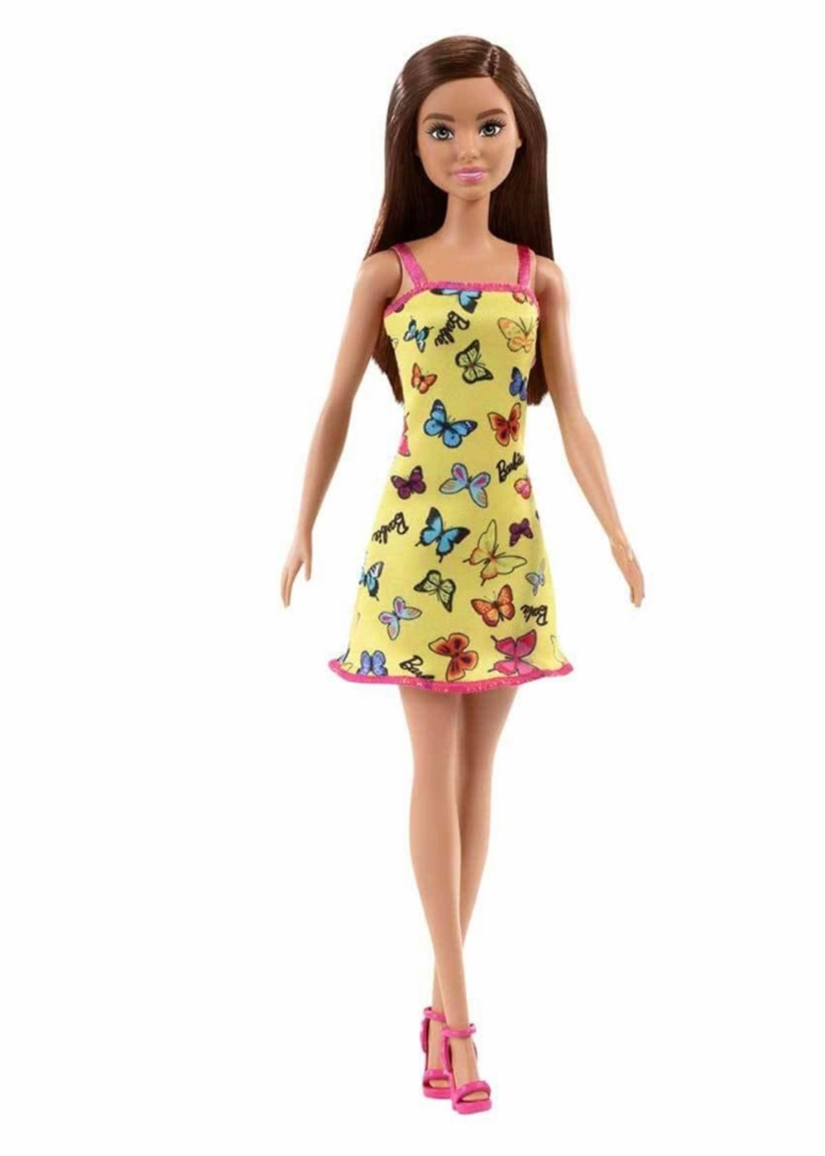 Barbie Şık Barbie Bebek - Sarı Kelebekli - Kaptan Oyuncak