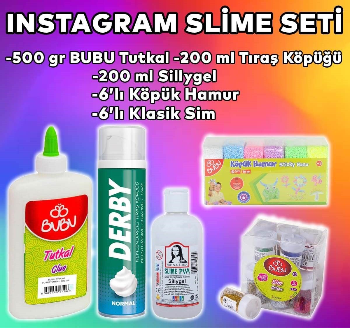 Dobişko Instagram Slime Seti (6'lı Paket) en uygun fiyatlarla Dobişko  Oyuncak'ta!